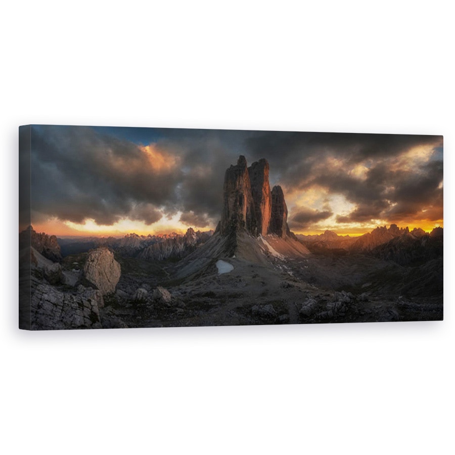 Tablou Canvas - Dolomiti, Munti, Ceata, Alpi, Lacul Lavaredo, 40 X 120 cm