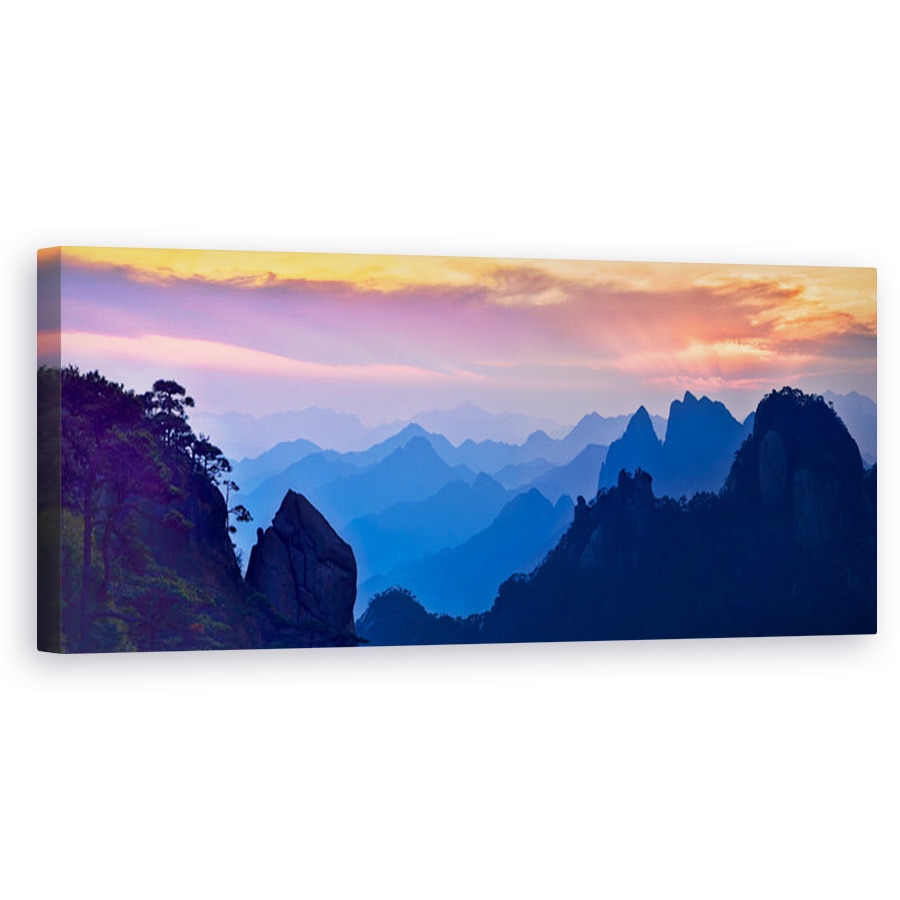 Tablou Canvas - Apus De Soare In Sanqing Mountain, China, Asia, 40 X 120 cm