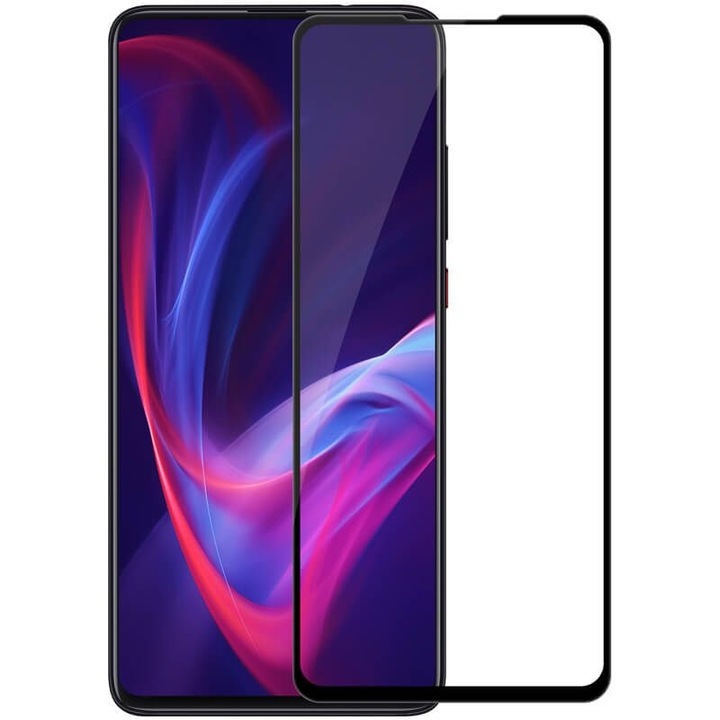 5D üvegfólia XIAOMI Mi 9T / Mi 9T Pro / K20 / K20 Pro (fekete), teljes ragasztó