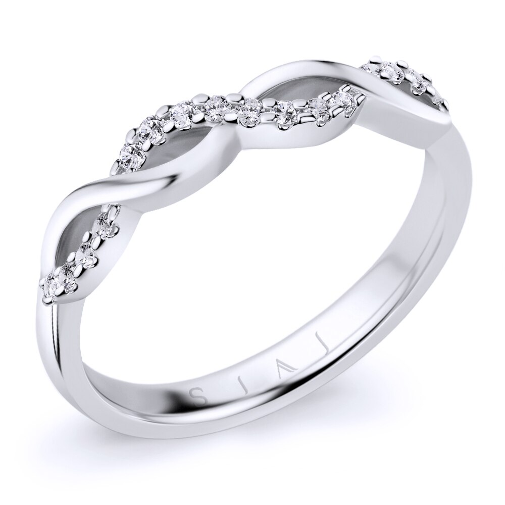 Inel din aur 18K, SIAJ, Aris, cu diamante lab-grown 0.15ct