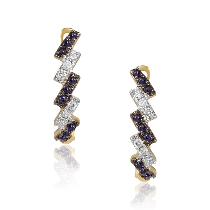 Cercei Deruvo Aur 18k Diamante, Safire E31835-Y