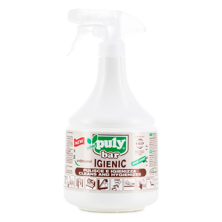 Spray curatare si igienizare inox , Puly Bar Igienic Profesional Eco 1L