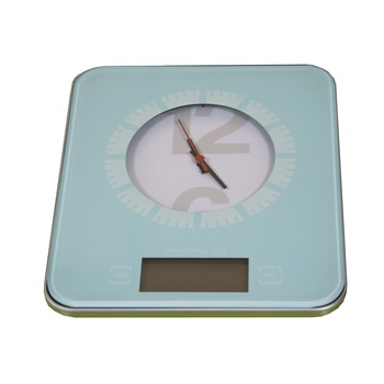 Cantar digital de bucatarie, cu ceas, 5 kg, Albastru deschis Cantar digital de bucatarie, cu ceas, 5 kg, Albastru deschis