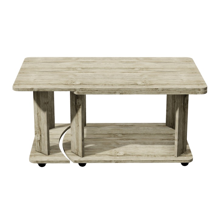 Холна Маса DacEnergy©, Материал Меламиново ПДЧ, Правоъгълна, Покритие Шервуд, Лесно Боравене, 95 x 50 x 50 Сm, 1C