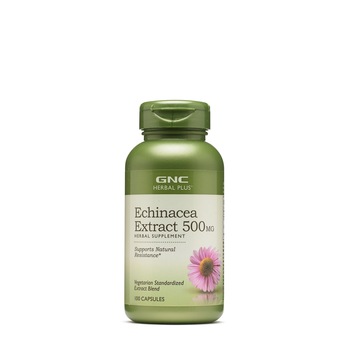 GNC Herbal Plus® Echinacea Extract 500 mg, Extract de Echinaceea, 100 cps GNC Herbal Plus® Echinacea Extract 500 mg, Extract de Echinaceea, 100 cps