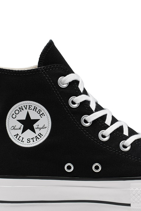 Converse, Кецове Chuck Taylor All Star Lift Platform с равна платформа, Черен, 5.5