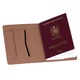 Husa pasaport din piele naturala maro cu magnet buzunar card si suport tichet imbarcare