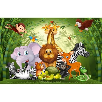 Fototapet - Animale in Jungla - 360 x 255 cm Fototapet - Animale in Jungla - 360 x 255 cm