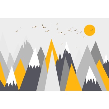 Fototapet - Varf de Munte - Galben - 360 x 255 cm Fototapet - Varf de Munte - Galben - 360 x 255 cm