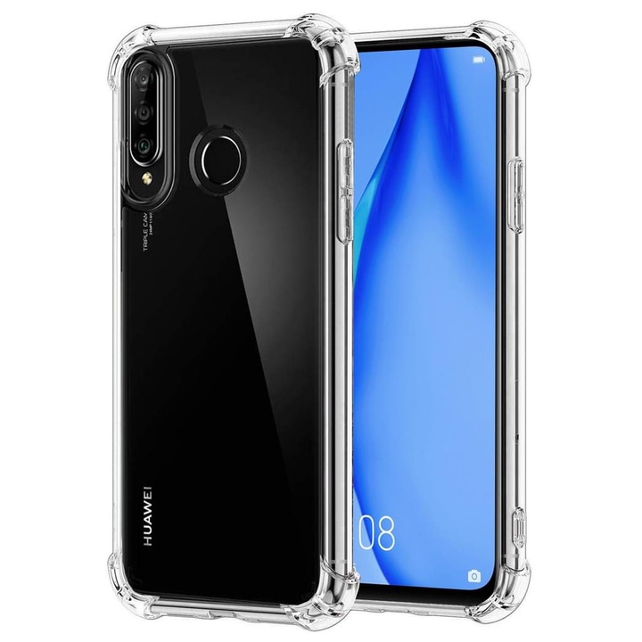 Anti Shock силиконов кейс PhonePlusBG, Калъф за Huawei P40 Lite E/Y7P (2020), Прозрачен