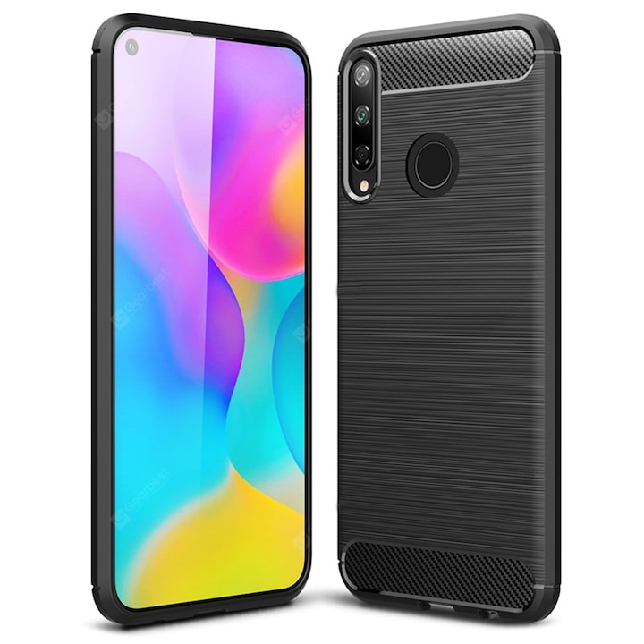 Anti Shock гръб, Carbon за Huawei P40 lite E/Y7P (2020), Черен