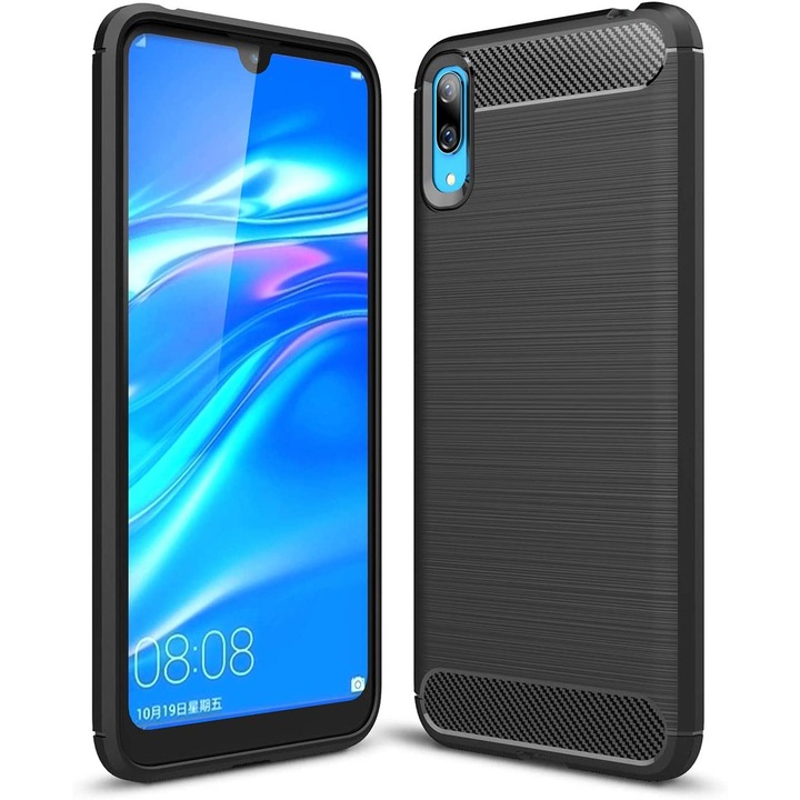Anti Shock гръб, Carbon за Huawei Y7 Pro 2019, Черен