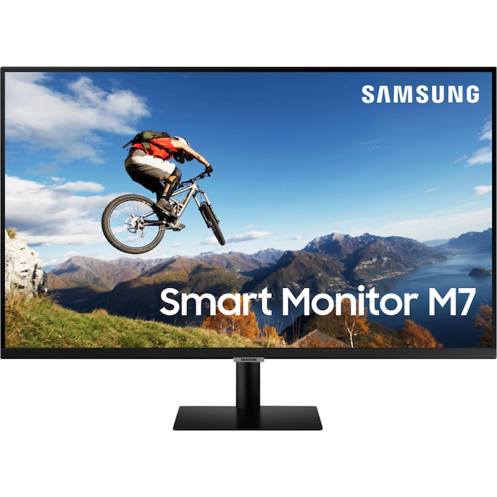 Монитор Samsung 32", VA, 4K UHD, HDMI, FreeSync, Vesa, Черен, LS32AM700UUXEN