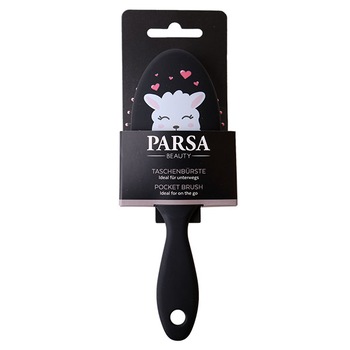 Perie de buzunar Parsa Beauty, Lama, Plastic, Negru Perie de buzunar Parsa Beauty, Lama, Plastic, Negru