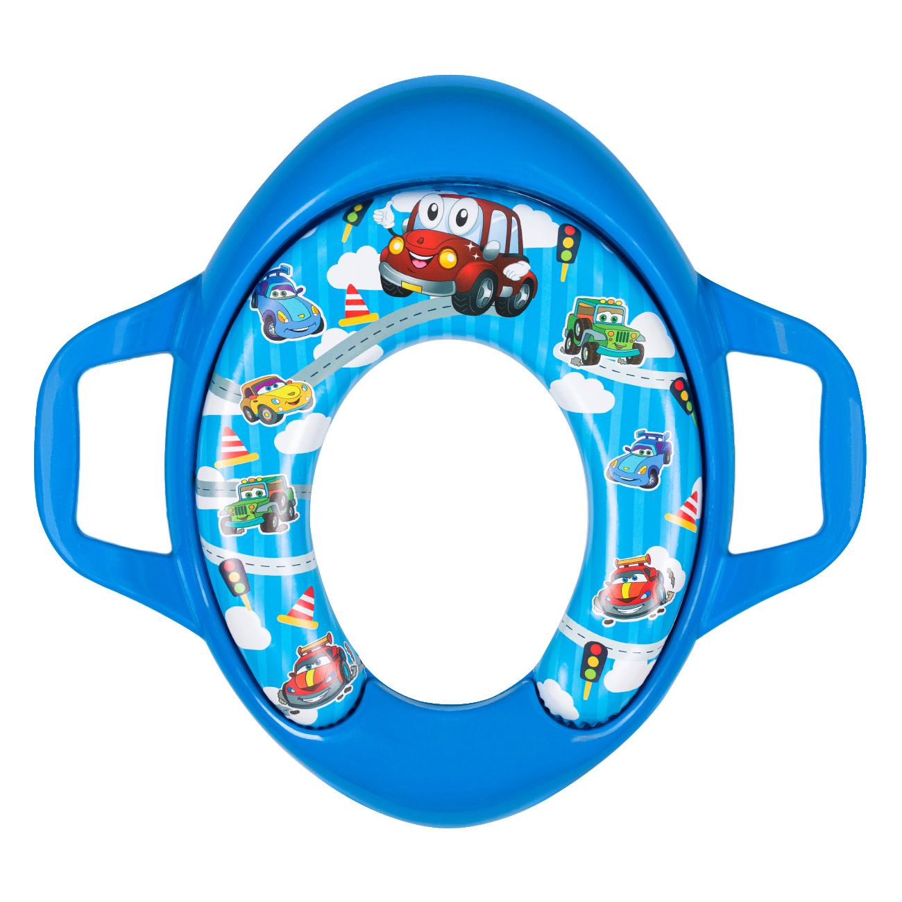 Reductor pentru WC, Zola, albastru cu masinute