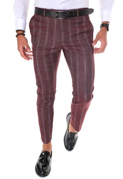 Pantaloni eleganti, pentru barbati, slim fit, grena, B1801, Grena Pantaloni eleganti, pentru barbati, slim fit, grena, B1801, Grena