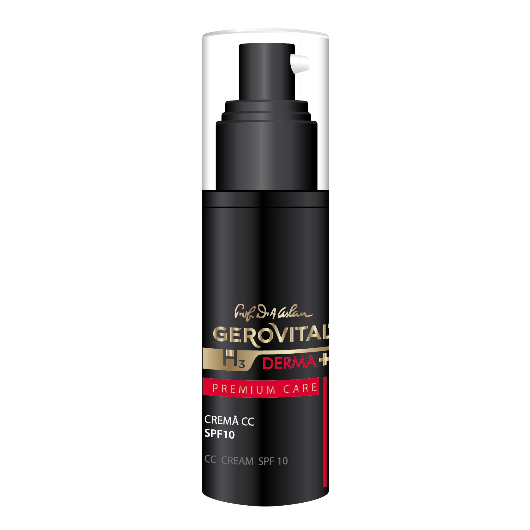 Crema CC Gerovital H3 Derma+ Premium Care, cu SPF10, 30 ml
