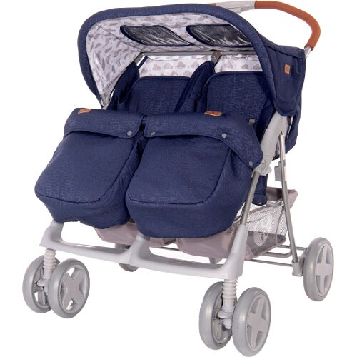 Carucior Lorelli pentru Gemeni Twin, Colectia 2020, Dark Blue Clouds