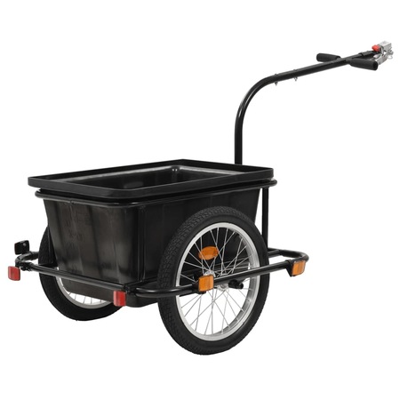 Remorca de bicicleta pentru marfuri, TOT, 50 L, negru