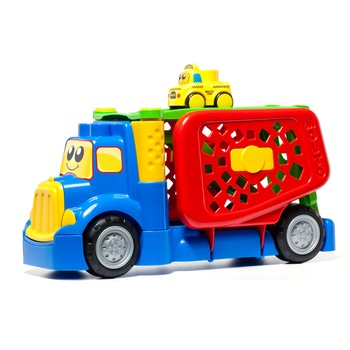 Camion transformabil Molto cu 1 masina cu sunete si lumini inclusa Camion transformabil Molto cu 1 masina cu sunete si lumini inclusa