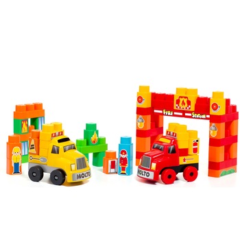 Camion Molto cu 60 de cuburi de construit incluse Camion Molto cu 60 de cuburi de construit incluse