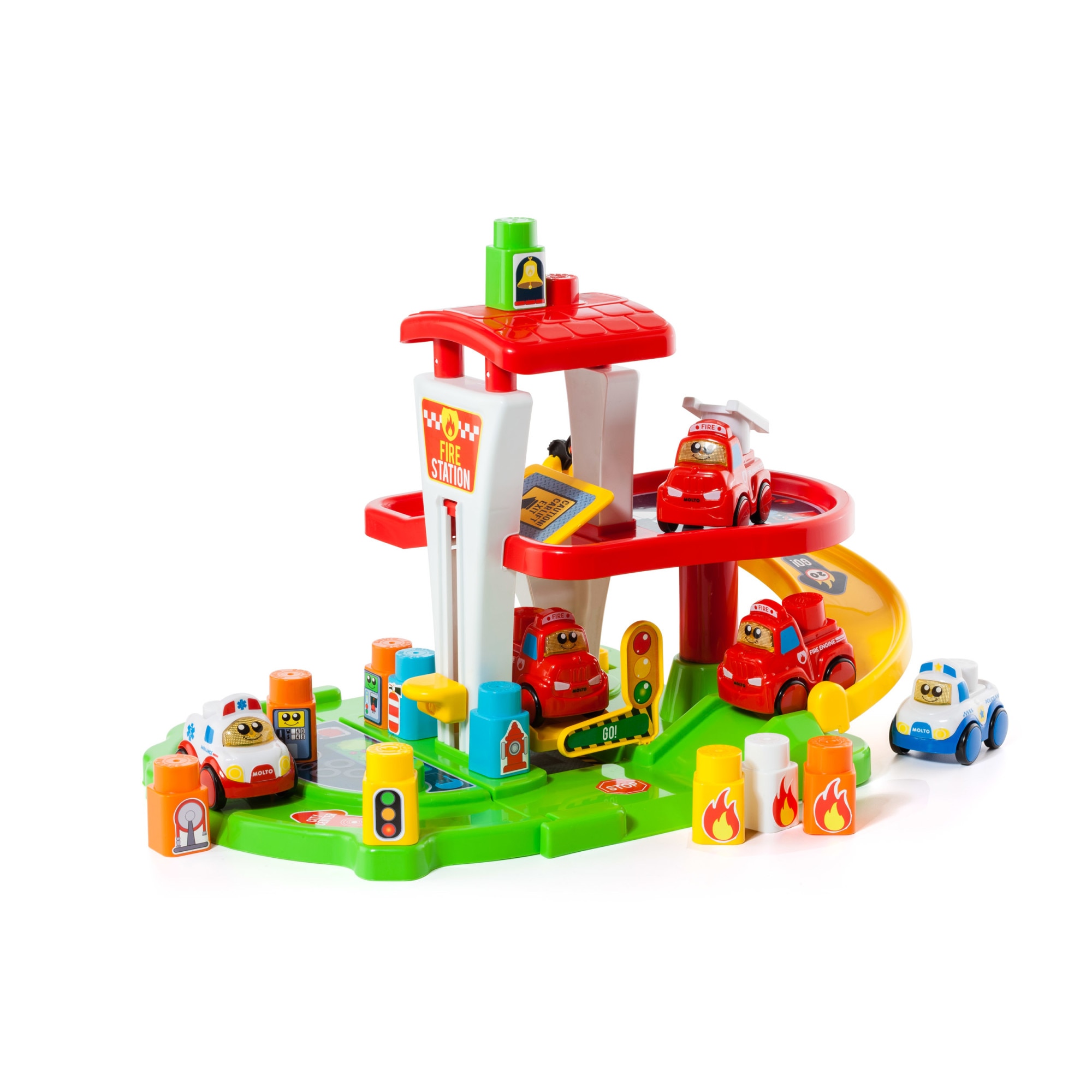 Statie de pompieri cu masina inclusa Molto