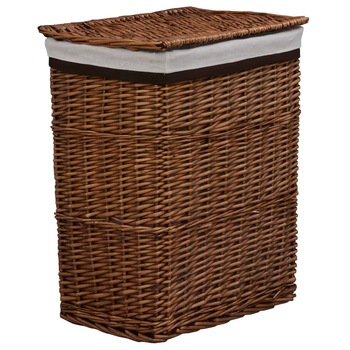 Cos de rufe stivuibil, vidaXL, Rachita, 43 x 34 x 57,5 cm, Maro Cos de rufe stivuibil, vidaXL, Rachita, 43 x 34 x 57,5 cm, Maro