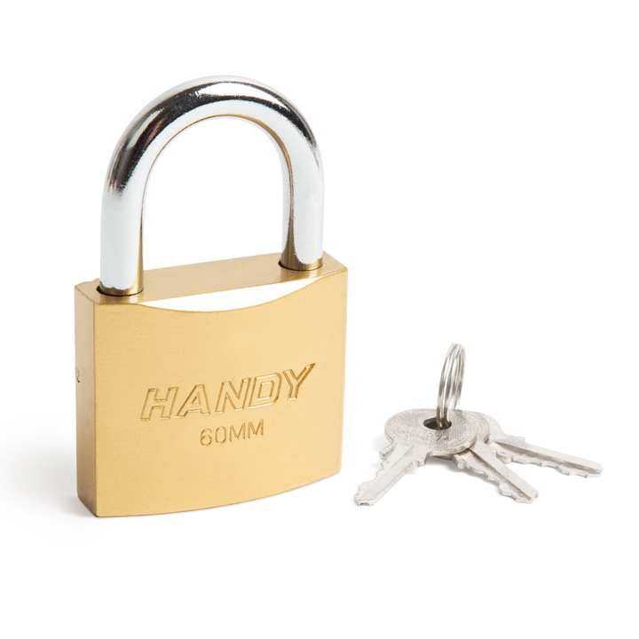 Lacat Handy, Alama/Otel inoxidabil, 60 mm, Diametru clema 9 mm