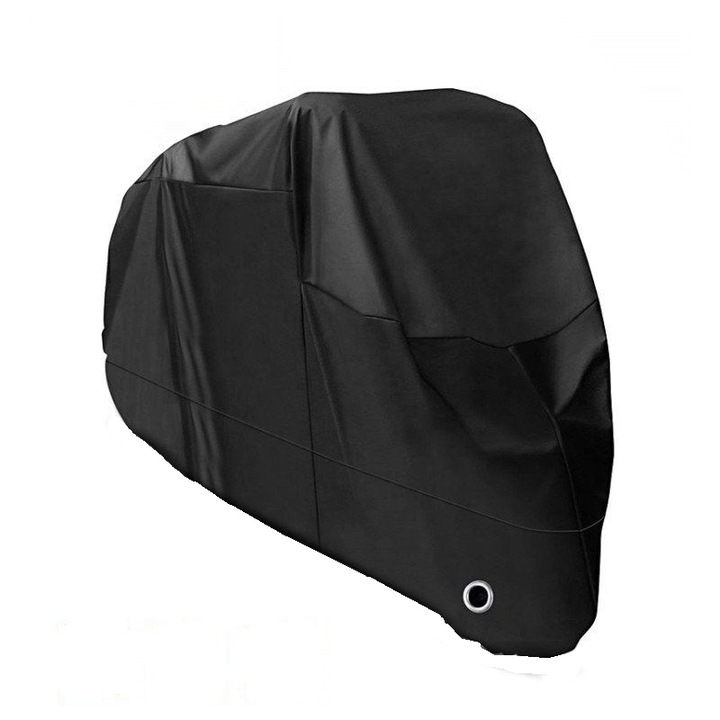 Pachet, Husa-Prelata protectie impermeabila, Craftride XXXL Outdoor, impreuna cu lacat-antifurt pentru motocicleta, Rezistrenta la soare, intemperii si praf, Neagra