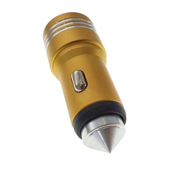Incarcator auto Universal, 2 x USB , intrare DC 12 V - 24 V, iesire DC 5V 2.1A, galben auriu Incarcator auto Universal, 2 x USB , intrare DC 12 V - 24 V, iesire DC 5V 2.1A, galben auriu