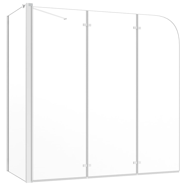 Cabina de dus, vidaXL, Sticla securizata/Aluminiu, 120 x 68 x 130 cm, Transparent