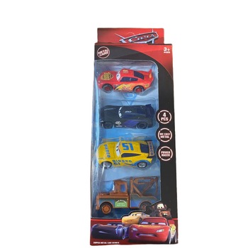 Set 4 machete de metal, 9 cm, Cars 3 Set 4 machete de metal, 9 cm, Cars 3