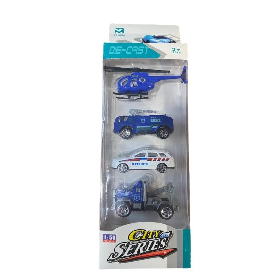 Set 4 machete din metal, City Series, 1:50, 7 cm