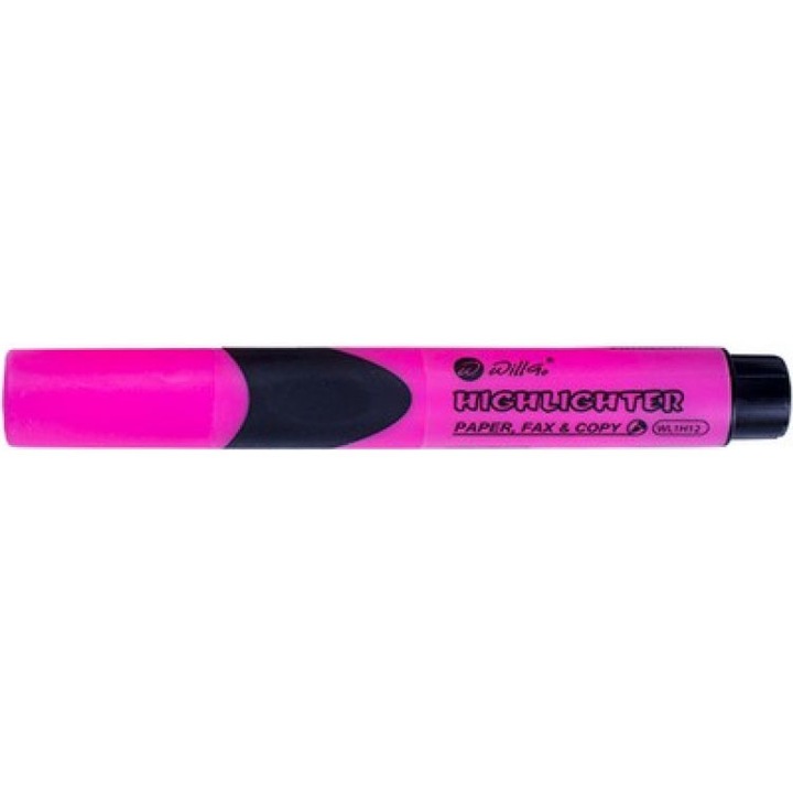 Textmarker Willgo cu grip -roz