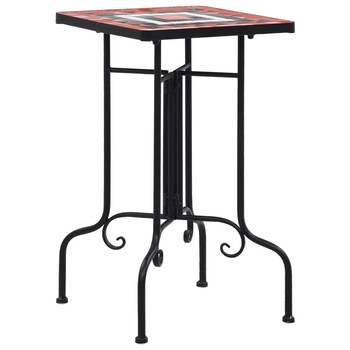 Masa laterala cu model mozaic, vidaXL, Ceramica, 35 x 35 x 56 cm, Maro Masa laterala cu model mozaic, vidaXL, Ceramica, 35 x 35 x 56 cm, Maro