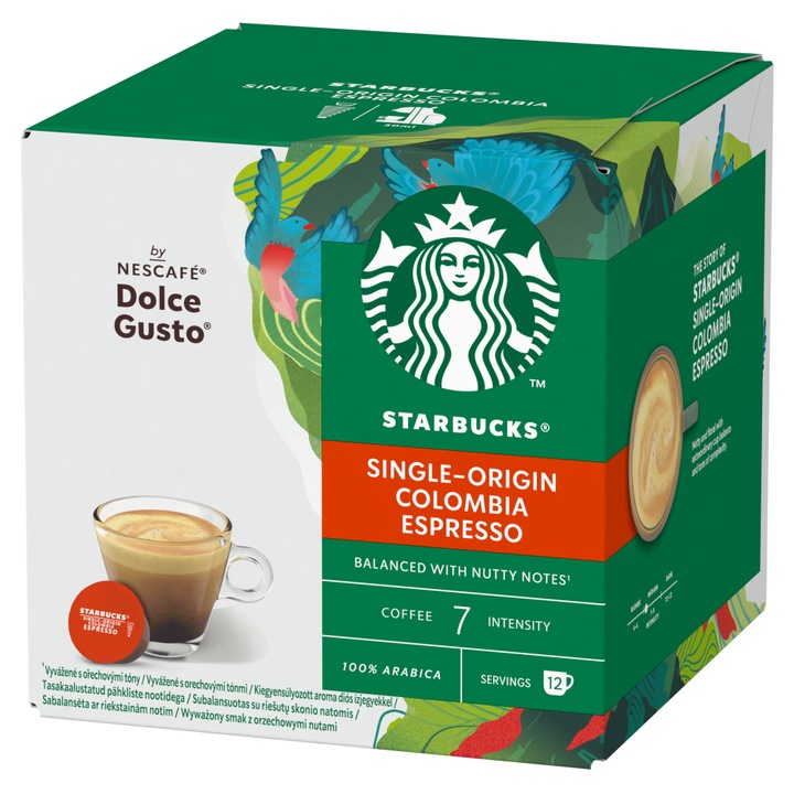 Nescafé Dolce Gusto Starbucks Colombia Medium Roast Espresso kávékapszula, 12 db