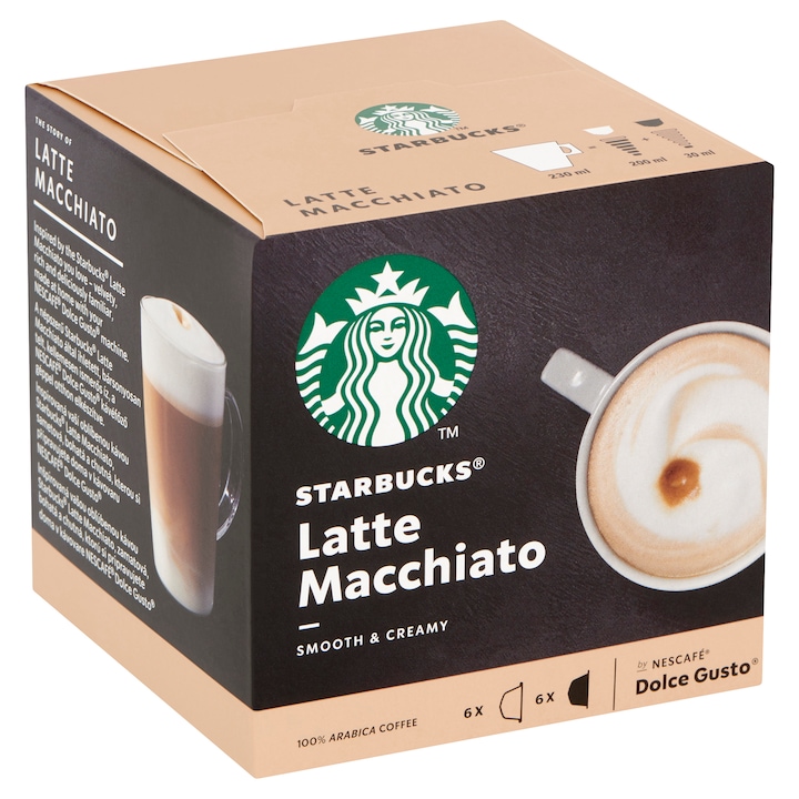 NESCAFE Dolce Gusto Starbucks Latte Macchiato kávékapszula, 12 db