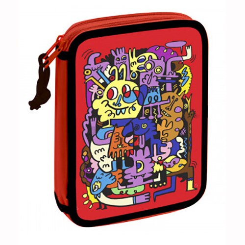 Penar dublu ALPINO cu 2 fermoare, echipat,Monsters