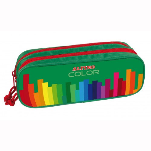 Penar rectangular dublu ALPINO cu 2 fermoare,Colors