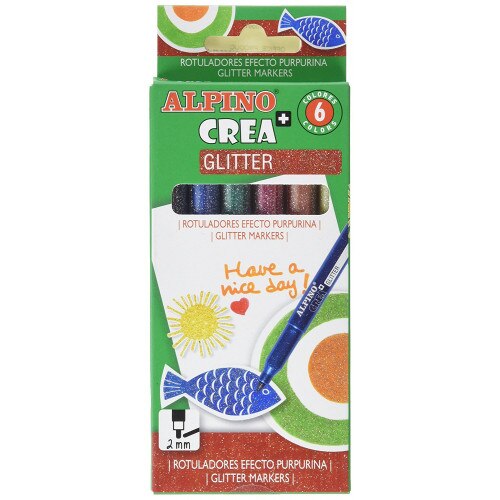 Set Crea ALPINO + Glitter marker