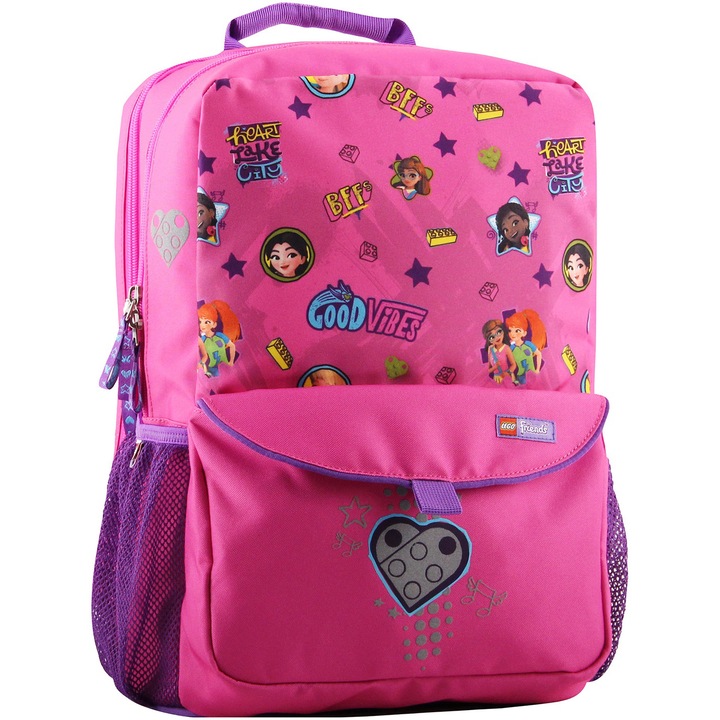 Ученическа раница LEGO Core Line, Belight, Friends Good Vibes, 29 x 24 x 39 см