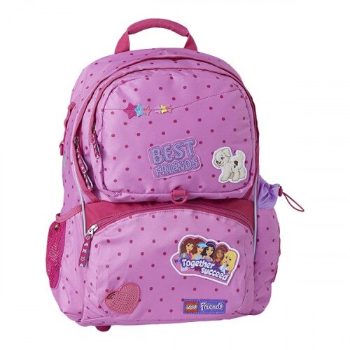 Ghiozdan scoala Freshman + sac sport LEGO Core Line - design Friends PatchWork, 41 x 20 x 41 cm