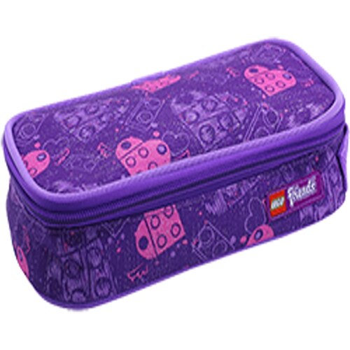 Penar rectangular neechipat LEGO V-Line , cu fermoar, design Friends Hearts