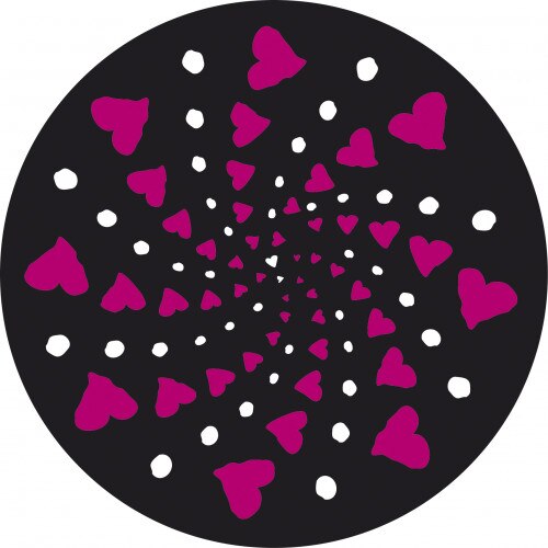 Abtibilduri roti, 2buc/set, Roller Nikidom, Cuore, 17.5 x 17.5 x 0.1 cm