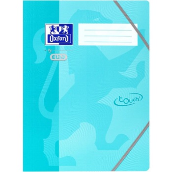 Mapa carton cu elastic pe colturi, OXFORD School Touch - aqua Mapa carton cu elastic pe colturi, OXFORD School Touch - aqua