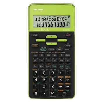 Calculator stiintific SHARP 10 digits, 273 functiuni, dual power,EL-531THBGR-negru/verde Calculator stiintific SHARP 10 digits, 273 functiuni, dual power,EL-531THBGR-negru/verde