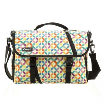 Geanta reversibila ZIPIT, cu husa laptop 14 inch - cercuri colorate, 42 x 14 x 19 cm Geanta reversibila ZIPIT, cu husa laptop 14 inch - cercuri colorate, 42 x 14 x 19 cm