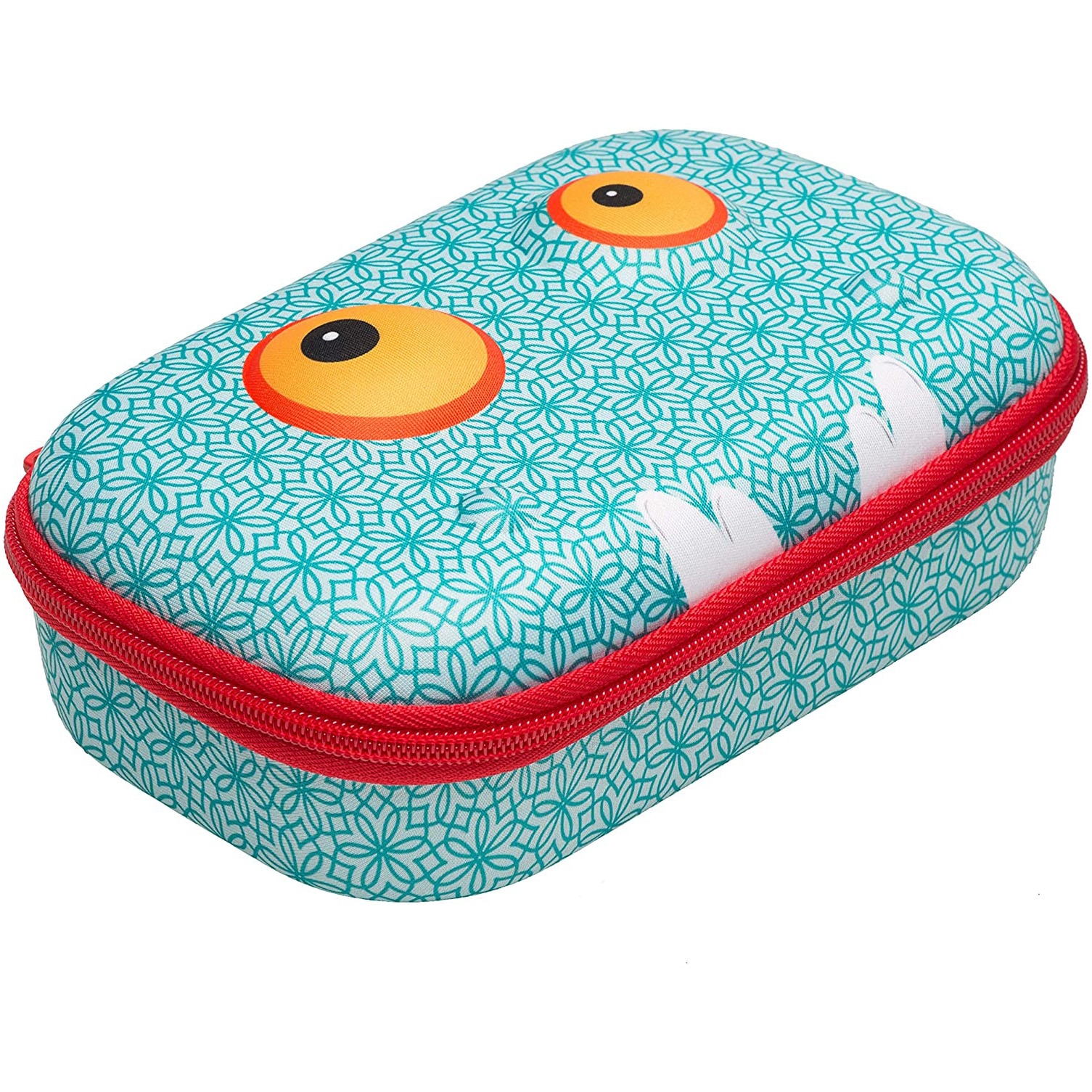 Penar cu fermoar, Zipit Beast Storage box, bleu cu model, 21 x 7.5 x 13.5 cm