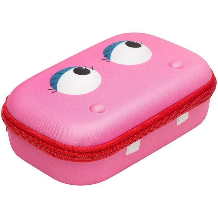 Penar cu fermoar ZIPIT Beast Storage box - roz