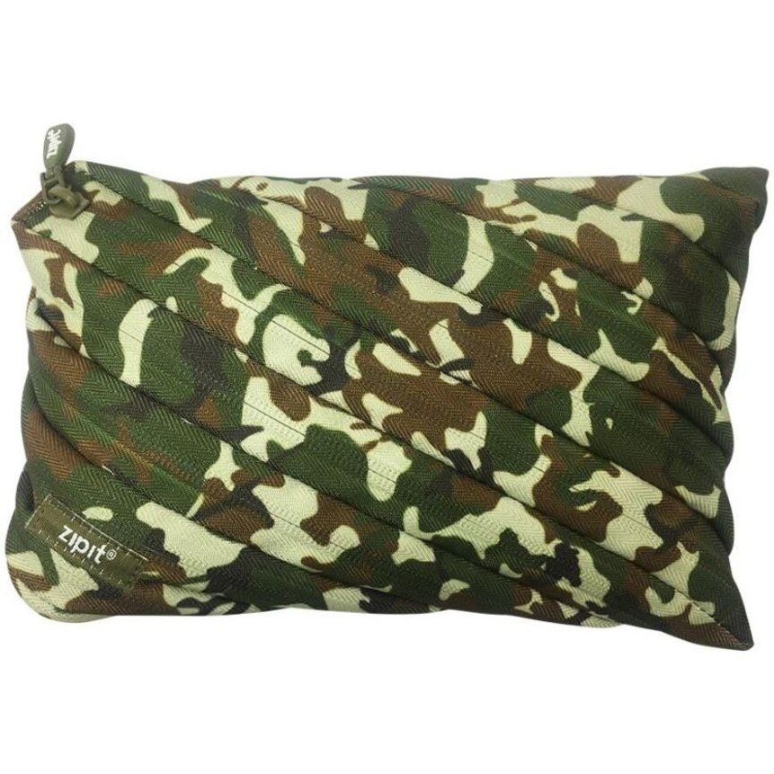 Penar cu fermoar ZIPIT Camo Jumbo - camuflaj verde